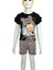 Yazlık Leopar Desenli Minnie Mouse Baskılı Şort T-Shirt Takım 1