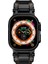 Apple Watch Ultra / Ultra 2 49 mm Uyumlu Titanyum Aksamlı Silikon Kordon Luxury Premium Kayış 4