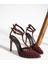 10.5 cm Bordo Rugan Fileli Kadın Topuklu Stletto 4