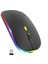 Siyah Rgb Şarjlı Kablosuz 1600DPI Işıklı Kablosuz Mouse Bwm6 1