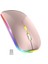 Rose Gold Rgb Şarjlı Kablosuz 1600DPI Işıklı Kablosuz Mouse Bwm6 1