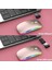 Rose Gold Rgb Şarjlı Kablosuz 1600DPI Işıklı Kablosuz Mouse Bwm6 3