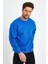 Saks Mavi Sweatshirt, Oversize Sweatshirt, Erkek Sweatshirt 3