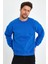 Saks Mavi Sweatshirt, Oversize Sweatshirt, Erkek Sweatshirt 4