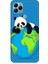 General Mobile GM21 Uyumlu Yorgun Panda ve Dünya Desenli Silikon Kılıf 1