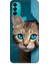 General Mobile GM21 Plus Uyumlu Mavi Gözlü Masum Kedi Desenli Silikon Kılıf 1