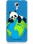General Mobile Discovery 4g Uyumlu Yorgun Panda ve Dünya Desenli Silikon Kılıf 1