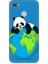 General Mobile Gm8 Go Uyumlu Yorgun Panda ve Dünya Desenli Silikon Kılıf 1
