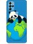 General Mobile GM21 Pro Uyumlu Yorgun Panda ve Dünya Desenli Silikon Kılıf 1