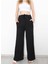 Kadın Siyah Beli Lastikli Palazzo Pantolon 1