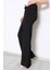 Kadın Siyah Beli Lastikli Palazzo Pantolon 3
