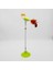 CLZ205 Vantuzlu Yaylı Kuşlu Kedi Oyuncağı 30 cm Neon Yeşil 1