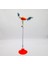 LISINYA205 Vantuzlu Yaylı Kuşlu kedi Oyuncağı 30 cm Turuncu 1