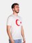 Unisex %100 Pamuk Standart Kesim Sıfır Yaka Kısa Kollu Kırmızı Türk Bayrağı Baskılı T-Shirt 1