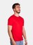 Unisex %100 Pamuk Standart Kesim Sıfır Yaka Kısa Kollu Kırmızı T-Shirt 2