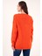 Regular Fit V Yaka Yanları Yırtmaçlı Uzun Triko Kazak Bayan KAZAK 4616140 5