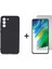 Samsung Galaxy S21FE Liquid Içi Kadife Lansman Silikon Kılıf + Temperli Cam Ekran Koruyucu 1