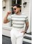 Erkek Polo Yaka Çizgili Triko T-Shirt 1