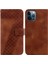 Iphone 12 Için Pro Flip Folio Kabartmalı Desen Cüzdan Pu Telefon Kılıfı (Yurt Dışından) 1