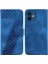 Için iphone 12 Mini Flip Folio Cüzdan Kabartmalı Desen Pu Telefon Kılıfı (Yurt Dışından) 1