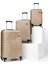Suitcase Abs 3'lü Gold Lüx Valiz Seyahat Seti 600.06-SET 1