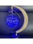 LED Dekoratif Lamba Masa Lambası 3D Sihirli Ay Işığı Ferforje Gece Lambası Noel Ev Dekorasyonu Doğum Günü Hediyesi USB Güç Kaynağı 5.5 * 5.1 * 11 Inç (Mavi) (Yurt Dışından) 1