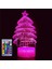 3D Noel Ağacı Gece Işığı Masa Danışma Optik Illüzyon Lambaları 16 Renk Değiştirme Işıkları LED Masa Lambası Noel Ev Aşk Doğum Günü Çocuk Çocuk Dekor Oyuncak Hediye (Yurt Dışından) 1