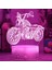 3D Motosiklet Gece Işığı Dekoru Masa Danışma Optik Illüzyon Lambaları 7 Renk Değiştirme Işıkları LED Masa Lambası Noel Ev Aşk Doğum Günü Çocuk Çocuk Dekoru Oyuncak Hediye (Yurt Dışından) 2