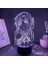 Kılıç Karınca Orline Anime 3D Erkek Için Gece Lambası 16 Renk Kız Odası Dekor Illusion LED Lamba USB Manga Kirito Asuna Şekil Uygun Çocuklar Hayranlar Yılbaşı Hediyeleri (Siyah Lamba) (Yurt Dışından) 1