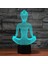 3D Yoga Gece Işığı Lambası Illusion Gece Işığı 7 Renk Değiştirme Dokunmatik Anahtarı Masa Danışma Dekorasyon Lambaları Hediye Akrilik Düz Abs Taban USB Kablosu Oyuncak (Yurt Dışından) 1