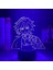 Denaon Slayer Anime 3D Erkek Için Gece Lambası 16 Renk Kız Odası Dekor Illusion LED Lamba USB Manga Kimetsu Hiçbir Yaiba Şekil Uygun Çocuklar Hayranlar Yılbaşı Hediyeleri (Yurt Dışından) 2
