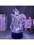 Granblue Fantasy Yuel Anime 3D Erkek Için Gece Lambası 16 Renk Kız Odası Dekoru Illusion LED Lamba USB Manga Granblue Fantasy Yuel Şekil Uygun Çocuk Hayranları Yılbaşı Hediyeleri (Yurt Dışından) 2