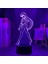 Sailor Moon Sailor Mars 3D Gece Lambası, Akrilik Panel Abs Base USB Kablosu Illüzyon Efekti Çok Renkli Uzaktan Kumanda Lambası Anime Severler Için Hediye (Renk: Uzaktan Kumanda) (Yurt Dışından) 1