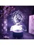 Yedi Ölümcül Günah Anime 3D Erkek Için Gece Lambası 16 Renk Kız Odası Dekoru Illusion LED Lamba USB Manga Jericho Figürü Uygun Çocuk Hayranları Noel Hediyeleri (Siyah Lamba) (Yurt Dışından) 1