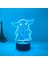 Desen Yoda Bebek 3D Optik Illusion Anime Lambası, LED Gece Lambası, Oda Için Uzaktan Masa Lambası ile 16 Renk (Yurt Dışından) 3