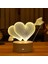 1 Adet Romantik Aşk 3D Akrilik Ev Için LED Lamba Çocuk Gece Lambası Masa Lambası Doğum Günü Partisi Dekoru Sevgililer Günü Başucu Lambası (Renk: USB Sıcak Beyaz, Renk Yayan: Kız Erkek) (Yurt Dışından) 1