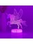 3D Unicorn Gece Lambası LED Masa Lambası 7 Renk Değişimi Yatak Odası Dekor Unicorn Oyuncaklar Kızlar Için Yaş 4 5 6 7 8 9 10 11 12 Yaşında Çocuk (7 Renk Uzaktan Yok) (Yurt Dışından) 4