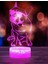 3D Fransız Bulldog Gece Lambası LED Lamba Illusion 7 Renk Değiştirme Dokunmatik Anahtarı Masa Masası Dekorasyon Lambaları Doğum Günü Hediyesi Akrilik Taban USB Kablosu Oyuncak (Yurt Dışından) 2