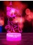 3D Fransız Bulldog Gece Lambası LED Lamba Illusion 7 Renk Değiştirme Dokunmatik Anahtarı Masa Masası Dekorasyon Lambaları Doğum Günü Hediyesi Akrilik Taban USB Kablosu Oyuncak (Yurt Dışından) 4