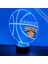 New York Basketbol Knicks Spor Gece Işığı Masa Masa Lambası Spor Kask LED El Yapımı Uzaktan Kumanda ile Kişiselleştirilmiş Büyük Hediye (Yurt Dışından) 1