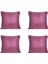 4'lü Hasır Dokulu Fitilli Çift Taraflı Kırlent Kılıfı Mor 1