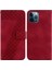 Iphone 12 Için Telefon Kılıfı Pro Max Kart Yuvası Fonksiyonu Kabartmalı Desen Flip (Yurt Dışından) 1