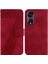 Oppo Phone 8t 5g Için Telefon Kılıfı Kabartmalı Desen Cüzdan Flip Folio Kapak Pu (Yurt Dışından) 1