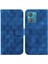 Motorola Kenar 40 Neo Pu Deri Kickstand Çift 8 Kabartmalı Telefon Kılıfı (Yurt Dışından) 1