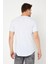 Erkek Kırmızı Oval Etek Geniş Yaka %100 Pamuk Kısa Kollu T-Shirt 1