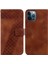 Iphone 12 Için Telefon Kılıfı Pro Max Kart Yuvası Fonksiyonu Kabartmalı Desen Flip (Yurt Dışından) 1
