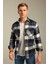 Erkek Slim Fit Uzun Kollu Çift Cepli Ekoseli Oduncu Gömlek 3