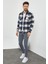 Erkek Slim Fit Uzun Kollu Çift Cepli Ekoseli Oduncu Gömlek 2