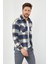 Erkek Slim Fit Uzun Kollu Çift Cepli Ekoseli Oduncu Gömlek 3
