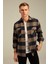 Erkek Slim Fit Uzun Kollu Çift Cepli Ekoseli Oduncu Gömlek 1